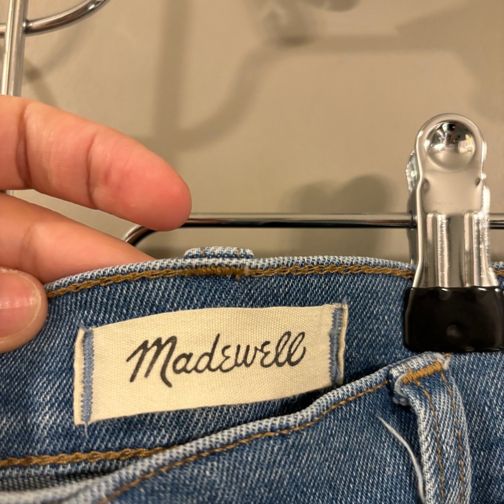 Madewell 10-inch high rise skinny crop light wash jeans
